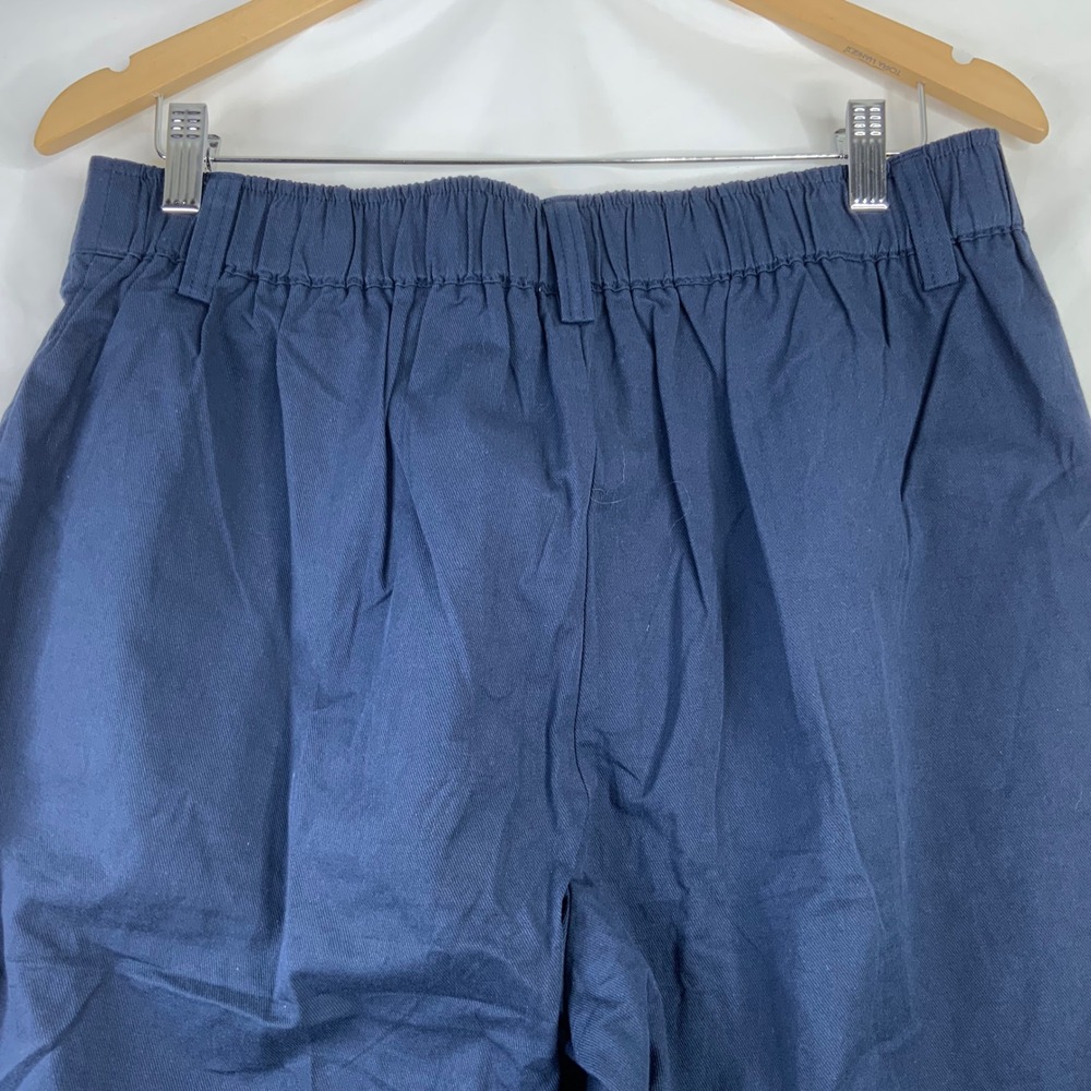 Halara Navy Blue Cotton Pleated Jogger Pants Womens Large NWT High Waisted - Picture 5 of 8